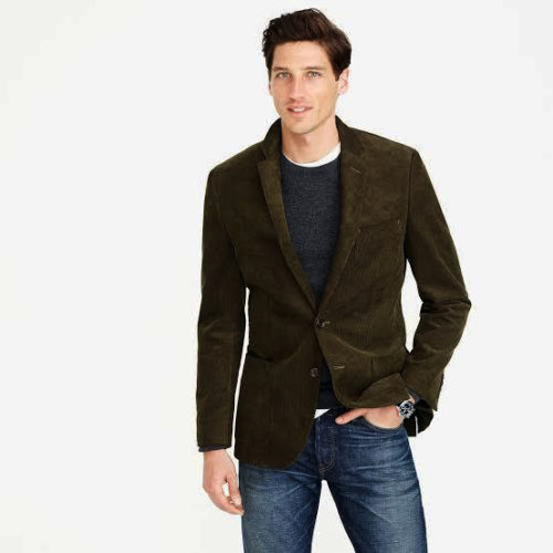 Putting on a Corduroy Blazer For The New Year Night Party