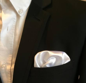 White pocket square