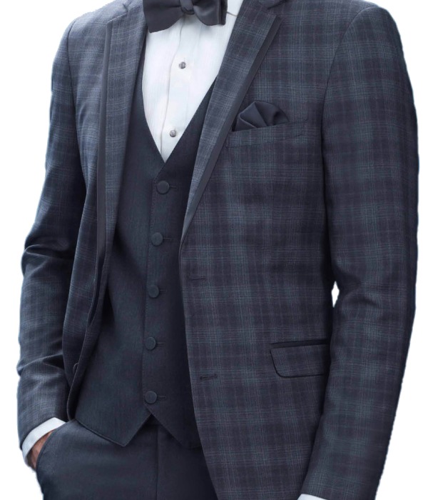 Grey Plaid Tuxedo For Your Wedding