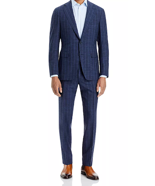 Go For A Semicasual Blue Stripe Suit For This Wednesday