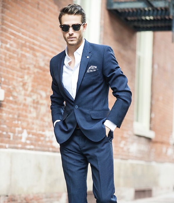 navy blue suit