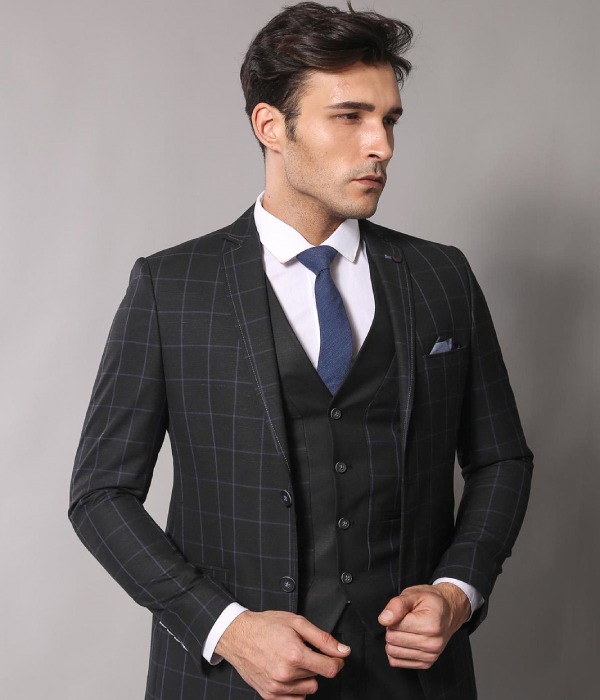 Checkered Pattern Suit