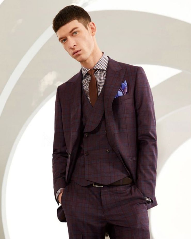 An imperial purple formal suit for big events